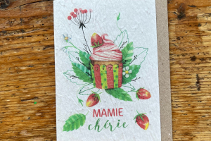 Les cartes de lulu "Mamie chérie gateau"